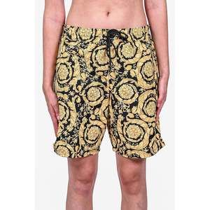 Versace Black/Gold Medusa Printed Nylon Swim Shorts Size 4 Mens
